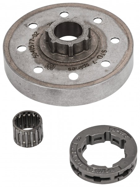 Husqvarna Ringkettenrad komplett mit Nadellager 3/8", 7 Zähne, Nabengröße Standard